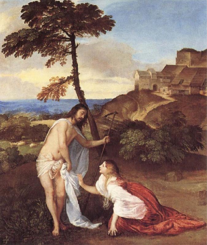 TIZIANO Vecellio Christ and Maria Magdalena France oil painting art